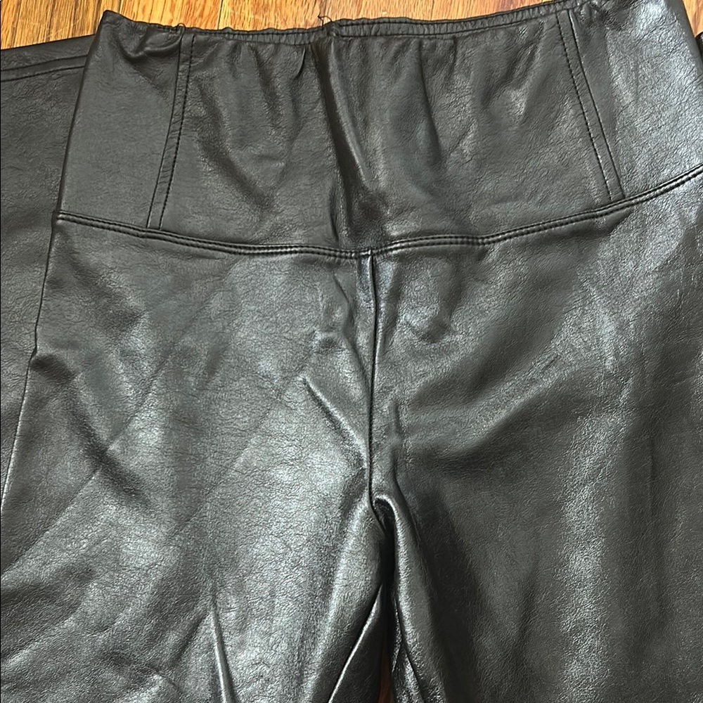 Sleek Black Faux Leather Jeggings